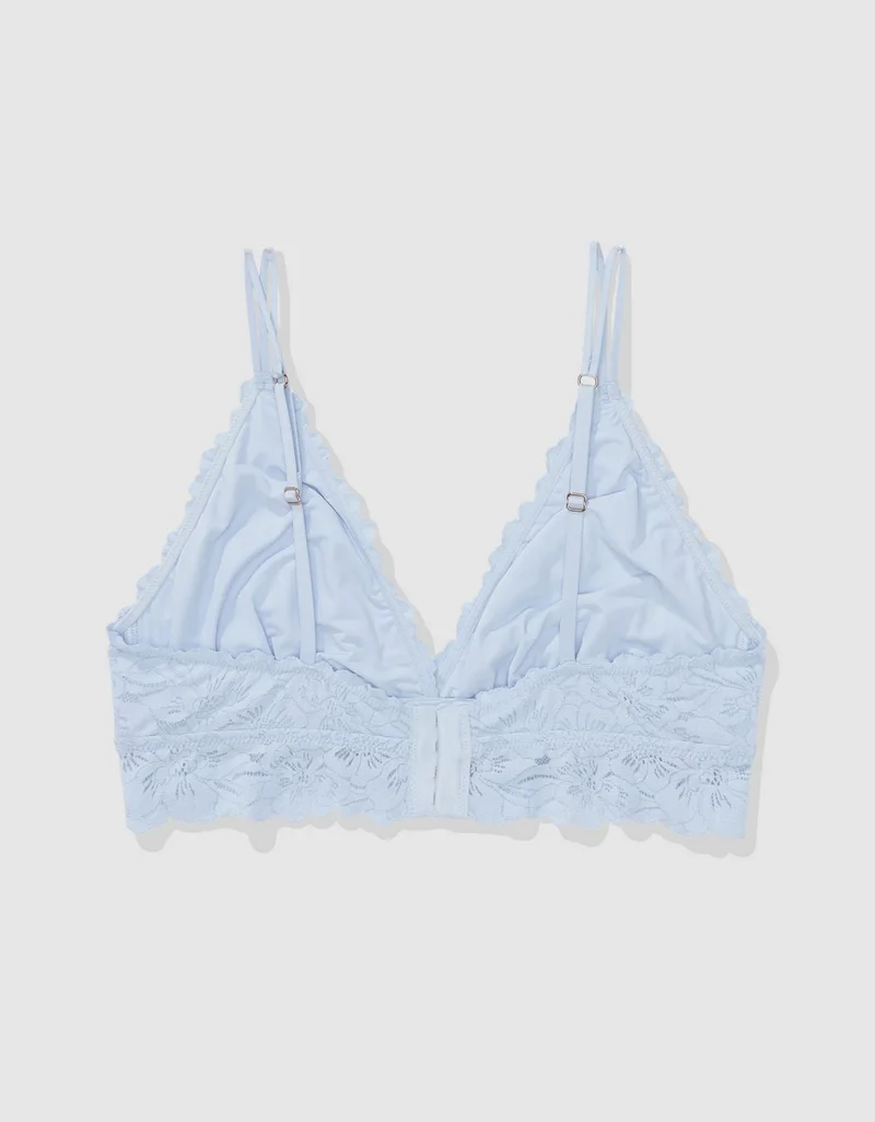 Aerie  Aerie Show Off Rosey Lace Padded Plunge Bralette for Women | Best Price UAE